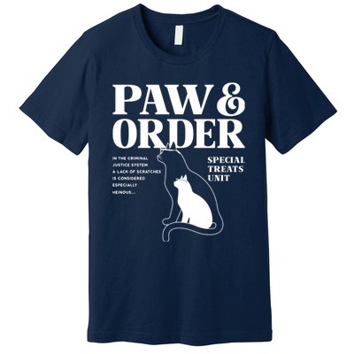 Paw And Order Cats Special Treat Unit Gift For Pet Lover Premium T-Shirt