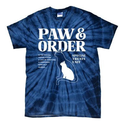 Paw And Order Cats Special Treat Unit Gift For Pet Lover Tie-Dye T-Shirt