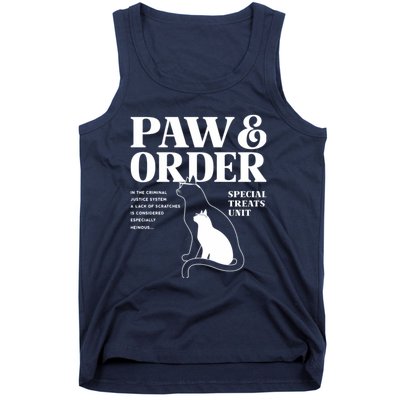 Paw And Order Cats Special Treat Unit Gift For Pet Lover Tank Top