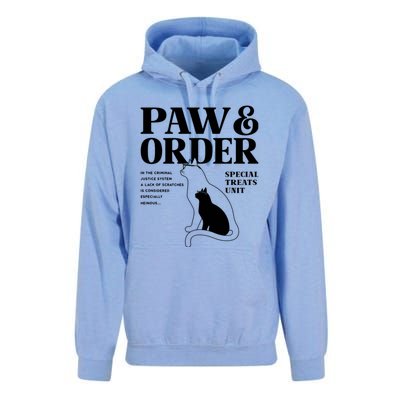 Paw And Order Cats Special Treat Unit Gift For Pet Lover Unisex Surf Hoodie