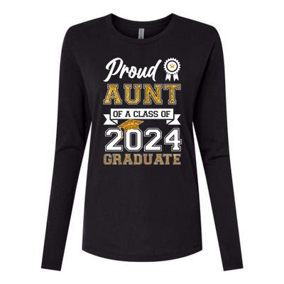 Proud Aunt Of The Class Of 2024 Graduate Womens Cotton Relaxed Long Sleeve T-Shirt