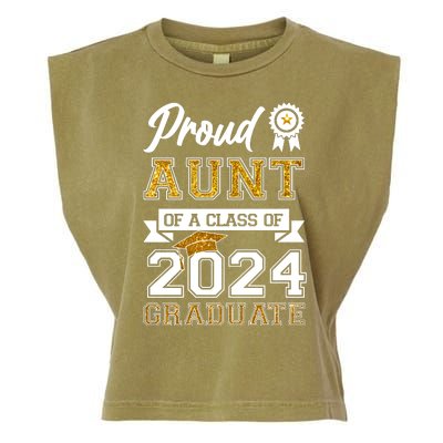 Proud Aunt Of The Class Of 2024 Graduate Garment-Dyed Women's Muscle Tee