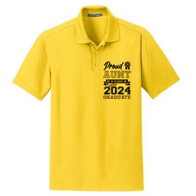 Proud Aunt Of The Class Of 2024 Graduate Dry Zone Grid Polo