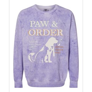 Paw and Order Special Feline Unit Pets Training Dog And Cat Colorblast Crewneck Sweatshirt