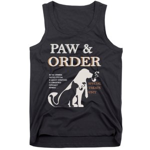 Paw and Order Special Feline Unit Pets Training Dog And Cat Tank Top