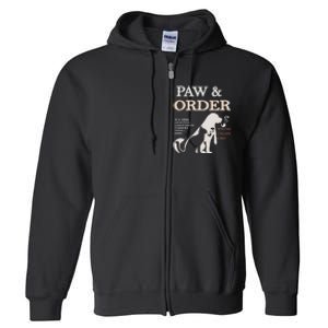 Paw and Order Special Feline Unit Pets Training Dog And Cat Full Zip Hoodie