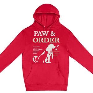 Paw and Order Special Feline Unit Pets Training Dog And Cat Premium Pullover Hoodie