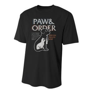 Paw And Order Special Training Dog And Cat Feline Unit Pets Youth Performance Sprint T-Shirt