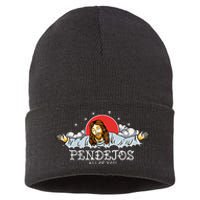 Pendejos All Of You Jesus Sarcastic Humor Sustainable Knit Beanie