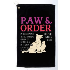 Paw And Order Special Feline Unit Pets Training Dog Cat Platinum Collection Golf Towel