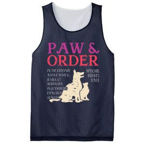 Paw And Order Special Feline Unit Pets Training Dog Cat Mesh Reversible Basketball Jersey Tank