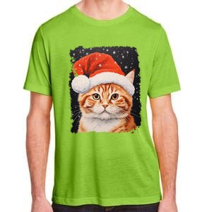 Pop Art Orange Ginger Cat Christmas Gift Adult ChromaSoft Performance T-Shirt