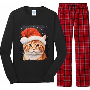 Pop Art Orange Ginger Cat Christmas Gift Long Sleeve Pajama Set