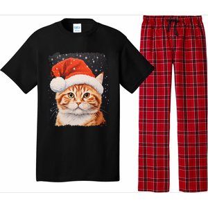 Pop Art Orange Ginger Cat Christmas Gift Pajama Set