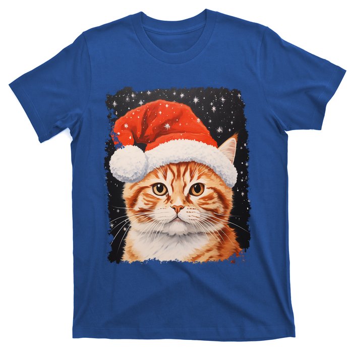 Pop Art Orange Ginger Cat Christmas Gift T-Shirt