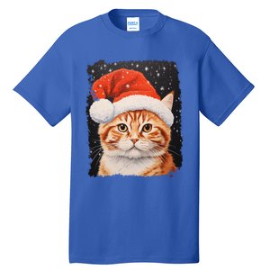 Pop Art Orange Ginger Cat Christmas Gift Tall T-Shirt