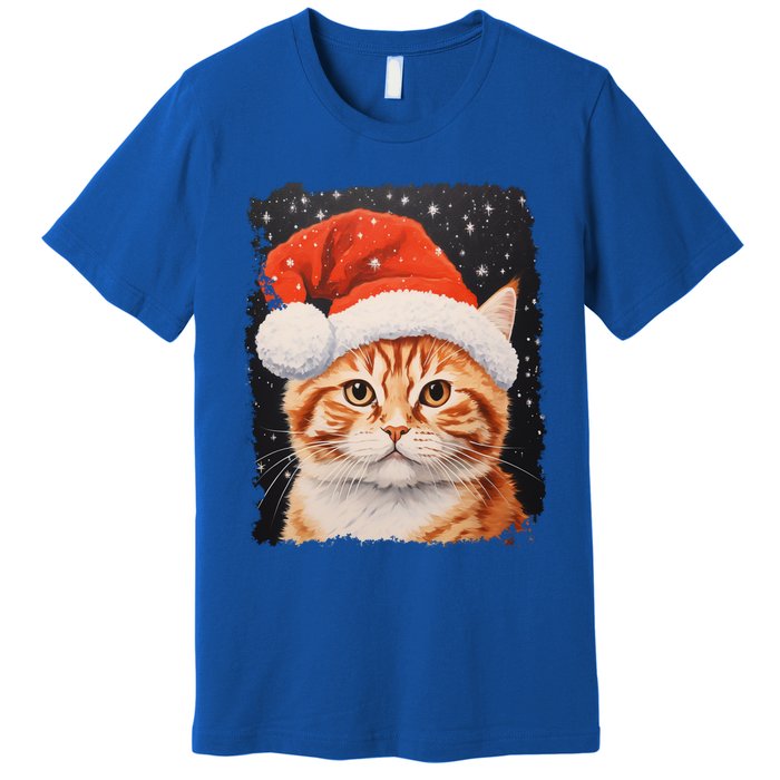 Pop Art Orange Ginger Cat Christmas Gift Premium T-Shirt