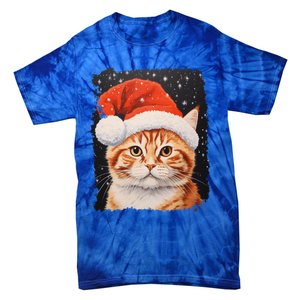 Pop Art Orange Ginger Cat Christmas Gift Tie-Dye T-Shirt