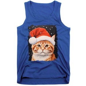 Pop Art Orange Ginger Cat Christmas Gift Tank Top