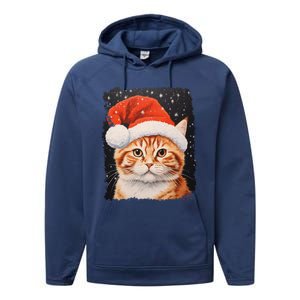 Pop Art Orange Ginger Cat Christmas Gift Performance Fleece Hoodie