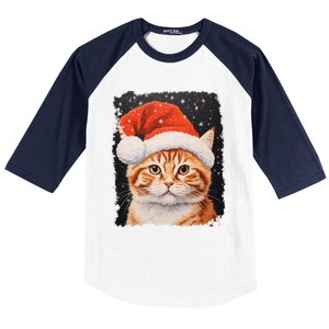 Pop Art Orange Ginger Cat Christmas Gift Baseball Sleeve Shirt