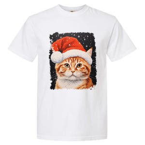 Pop Art Orange Ginger Cat Christmas Gift Garment-Dyed Heavyweight T-Shirt