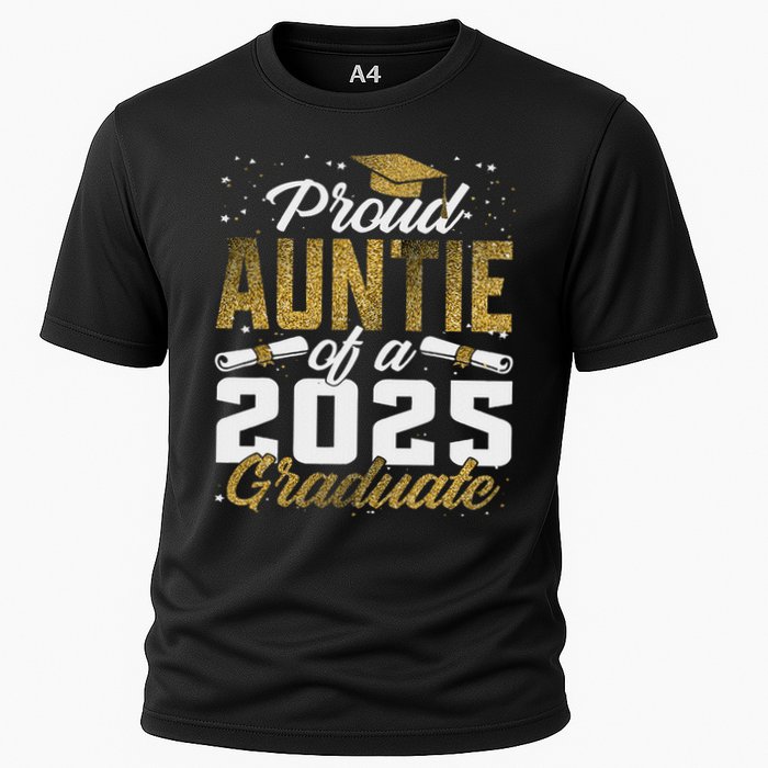 Proud Auntie Of A Class Of 2025 Graduate Senior Graduation Cooling Performance Crew T-Shirt
