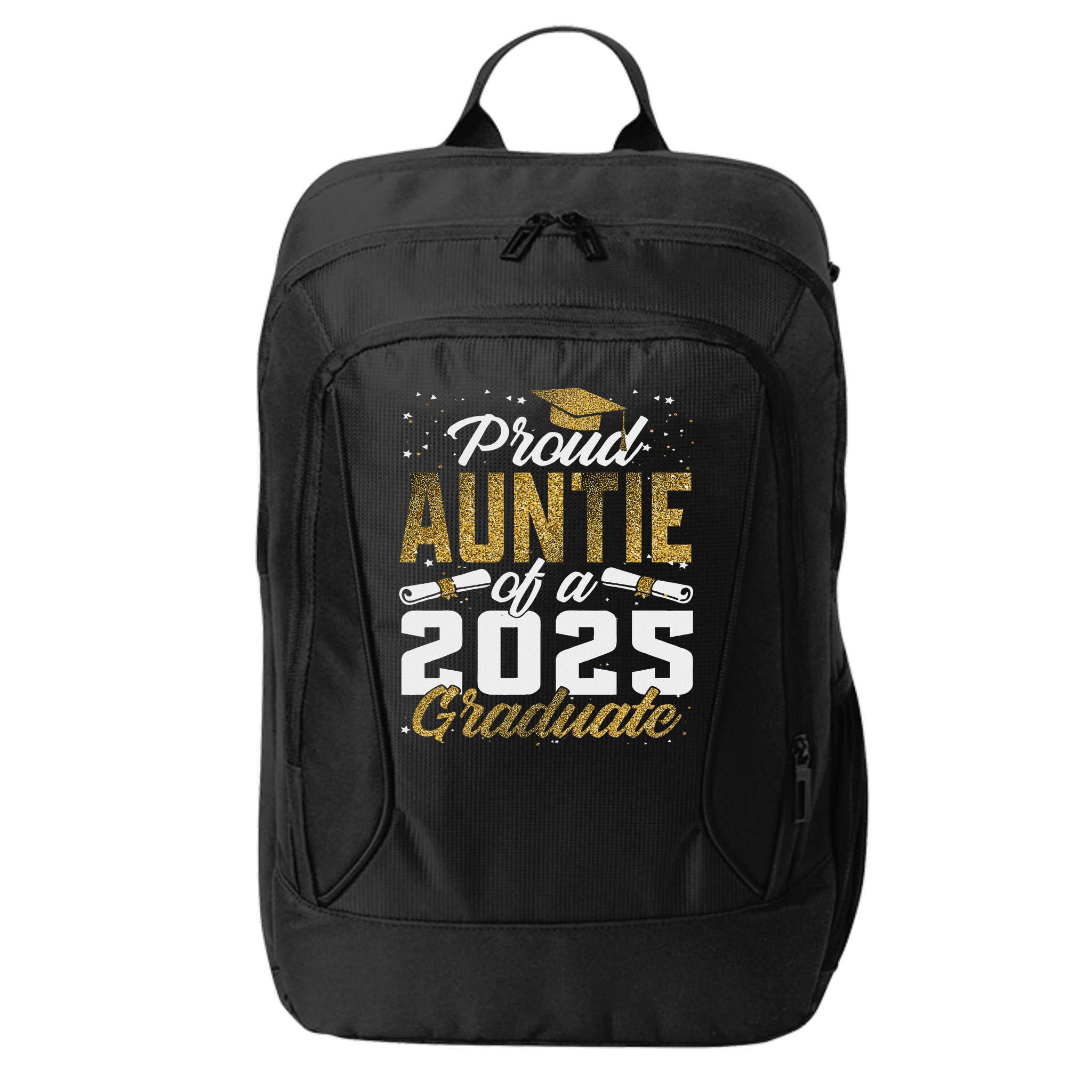 Proud Auntie Of A Class Of 2025 Graduate Senior Graduation City Backpack