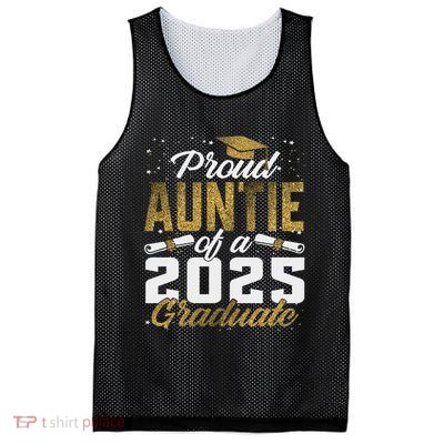 Proud Auntie Of A Class Of 2025 Graduate Senior Graduation Mesh Reversible Basketball Jersey Tank