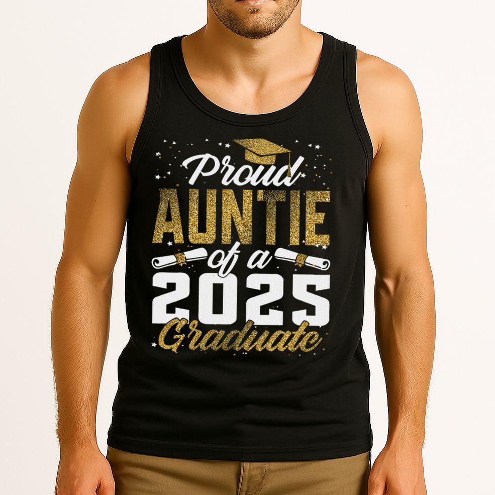 Proud Auntie Of A Class Of 2025 Graduate Senior Graduation Tank Top
