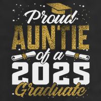 Proud Auntie Of A Class Of 2025 Graduate Senior Graduation Golf Towel