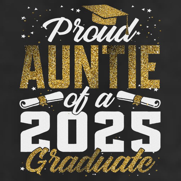 Proud Auntie Of A Class Of 2025 Graduate Senior Graduation Golf Towel