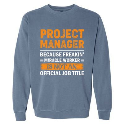 Project Ager Office Worker Project Leader Cool Gift Garment-Dyed Sweatshirt