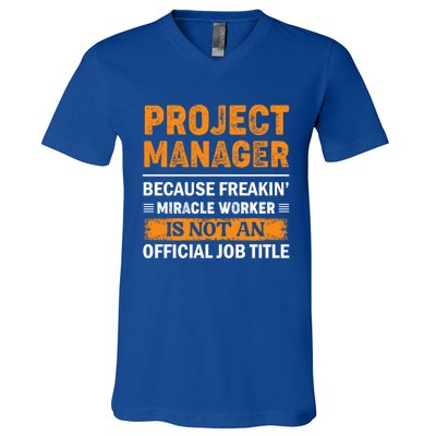 Project Ager Office Worker Project Leader Cool Gift V-Neck T-Shirt