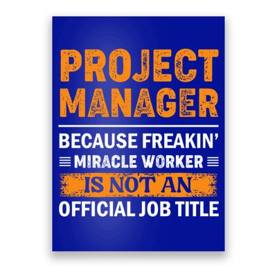 Project Ager Office Worker Project Leader Cool Gift Poster