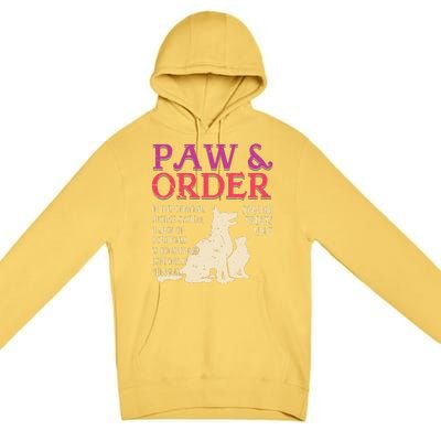 Paw And Order Special Feline Unit Pets Training Dog Cat Premium Pullover Hoodie