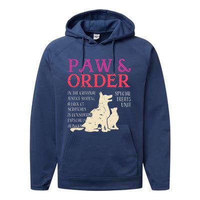 Paw And Order Special Feline Unit Pets Training Dog Cat Performance Fleece Hoodie