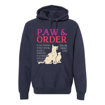 Paw And Order Special Feline Unit Pets Training Dog Cat Premium Hoodie