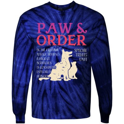 Paw And Order Special Feline Unit Pets Training Dog Cat Tie-Dye Long Sleeve Shirt