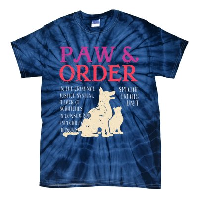 Paw And Order Special Feline Unit Pets Training Dog Cat Tie-Dye T-Shirt