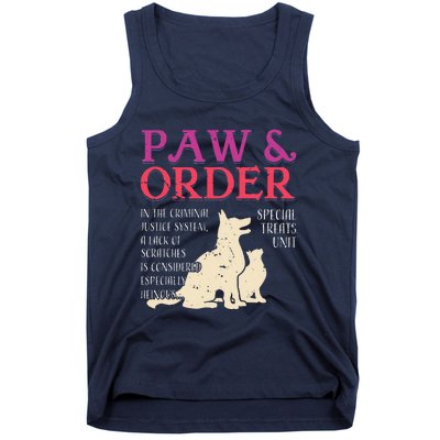 Paw And Order Special Feline Unit Pets Training Dog Cat Tank Top