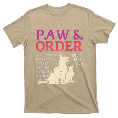 Paw And Order Special Feline Unit Pets Training Dog Cat T-Shirt