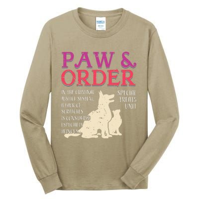 Paw And Order Special Feline Unit Pets Training Dog Cat Tall Long Sleeve T-Shirt