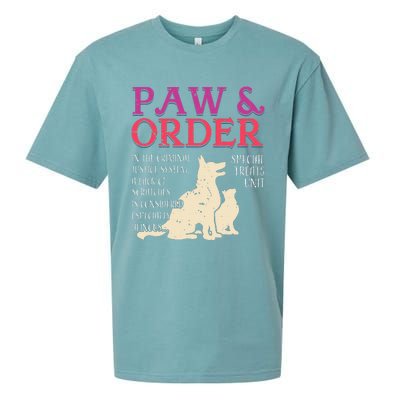 Paw And Order Special Feline Unit Pets Training Dog Cat Sueded Cloud Jersey T-Shirt