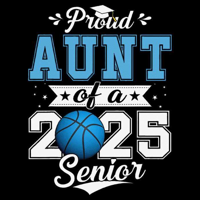 Proud Aunt Of A 2025 Senior Graduate Basketball Gift Tall T-Shirt