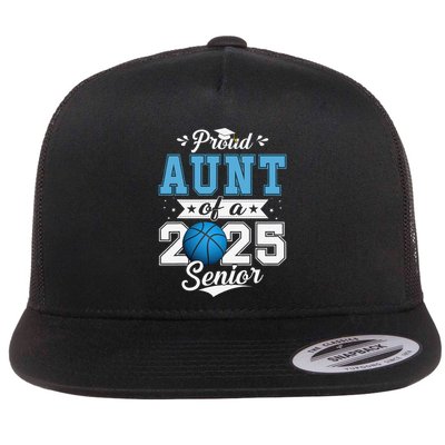Proud Aunt Of A 2025 Senior Graduate Basketball Gift Flatbill Hat