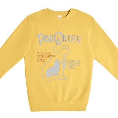 Paw And Order Special Feline Unit Pets Training Dog Cat Premium Crewneck Sweatshirt