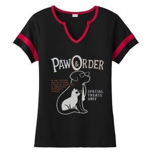 Paw And Order Special Feline Unit Pets Training Dog Cat Ladies Halftime Notch Neck Tee