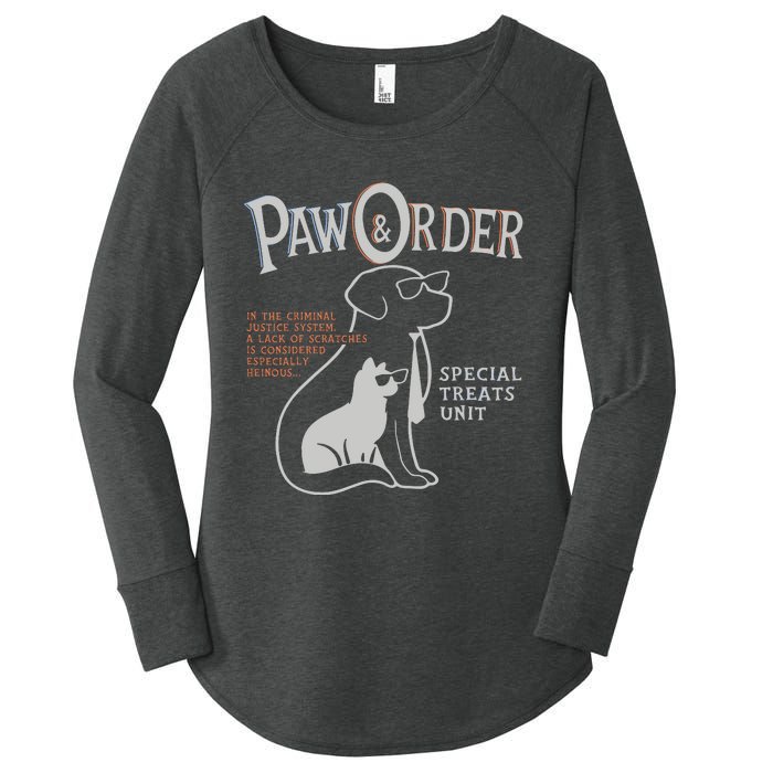 Paw And Order Special Feline Unit Pets Training Dog Cat Women's Perfect Tri Tunic Long Sleeve Shirt