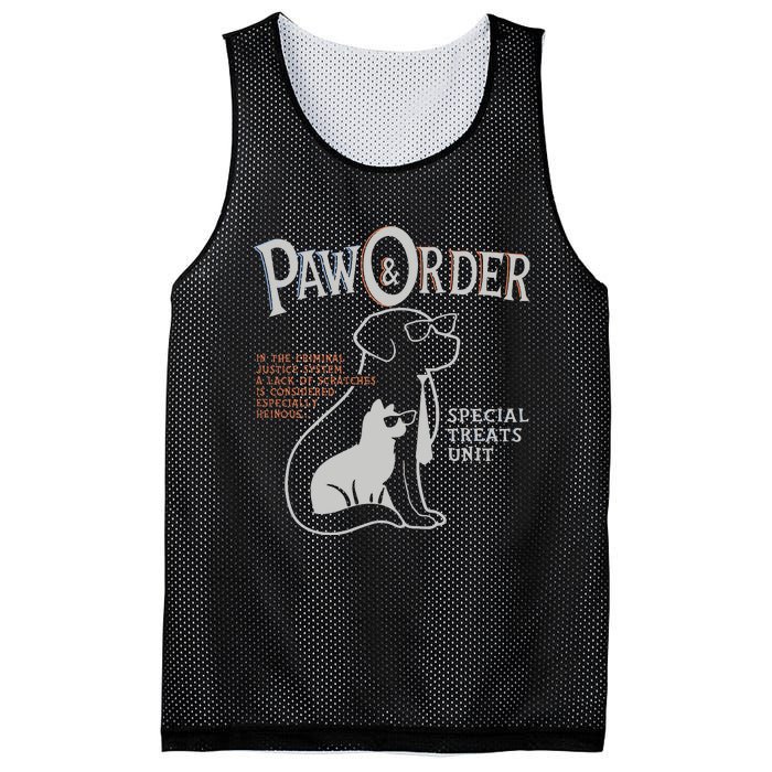 Paw And Order Special Feline Unit Pets Training Dog Cat Mesh Reversible Basketball Jersey Tank